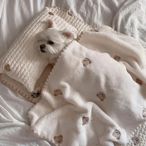 3Pcs /Set Dog Bed Set with Pillow Mattress Comforter